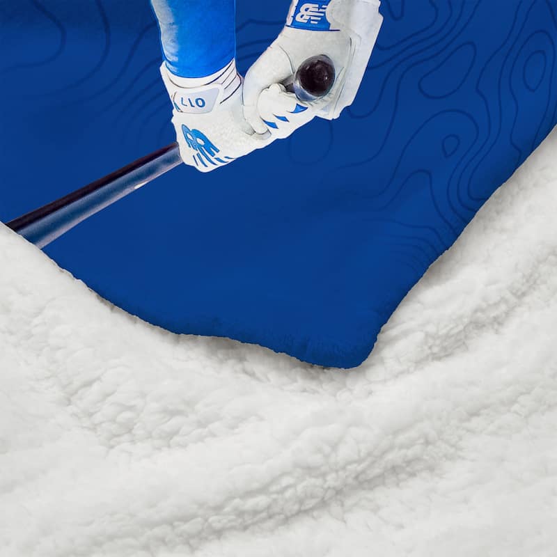 MLB Player Los Angeles Dodgers Shohei Ohtani Silk Touch Sherpa Throw Blanket