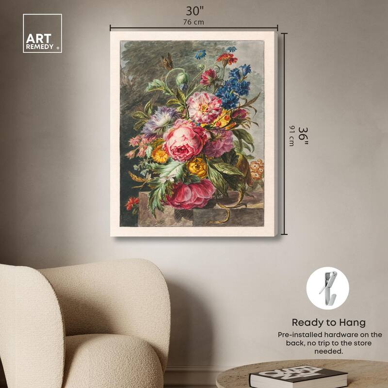 Stilleven Met Bloemen Canvas by Art Remedy, Gallery Wrapped