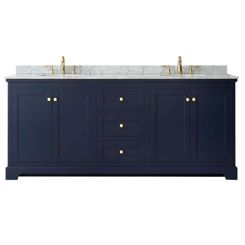 Wyndham Collection Avery 80" Free Standing Double Basin Vanity Set