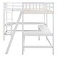 preview thumbnail 7 of 21, Wood Twin Size L-Shaped Loft Bed with Ladder and 2 Built-in L-Shaped Desks