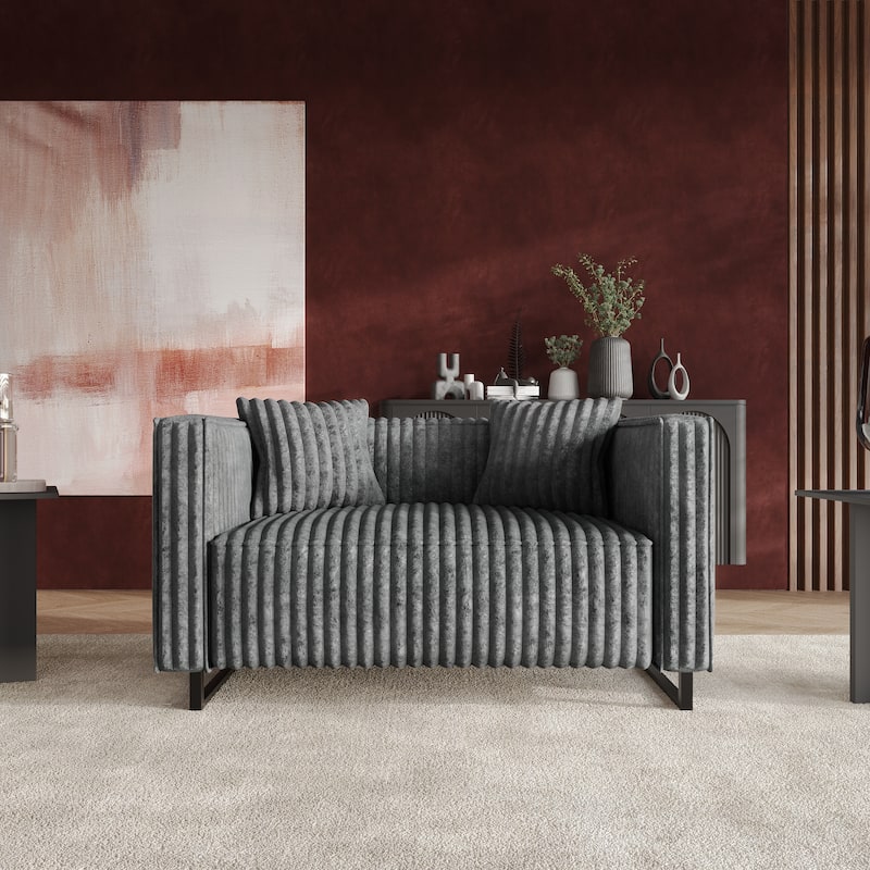 CraftPorch Mid Century Modern Upholstered Loveseat - N/A