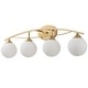 preview thumbnail 22 of 22, 3/4-Light Dimmable Modern Brass Bathroom Vanity Light with Frosted Glass