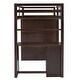 preview thumbnail 13 of 14, Twin Loft Bed with Desk, Wardrobe & Storage Drawers, Espresso