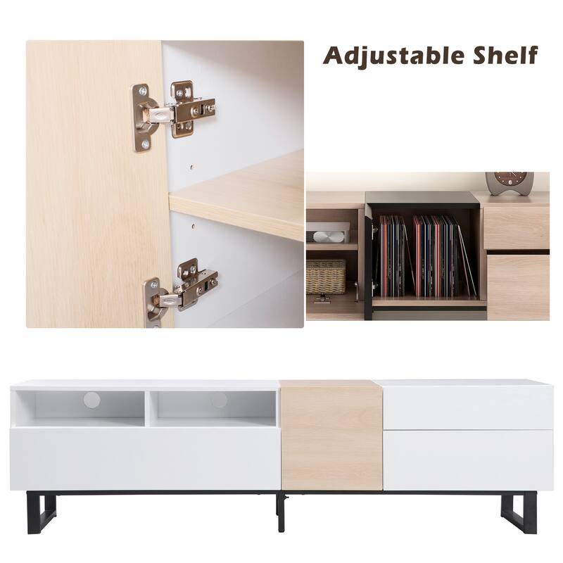 TV Stand TV Console for 80" TV Modern Entertainment Center