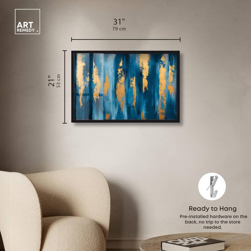 Dark Texture Golden Touch II Shadowbox by Art Remedy