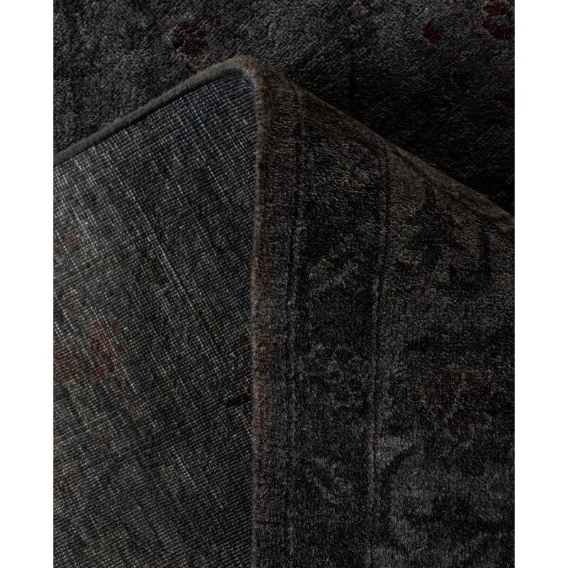 Overdyed One-of-a-Kind Hand-Knotted Area Rug - Gray - 3' 0" x 11' 10"