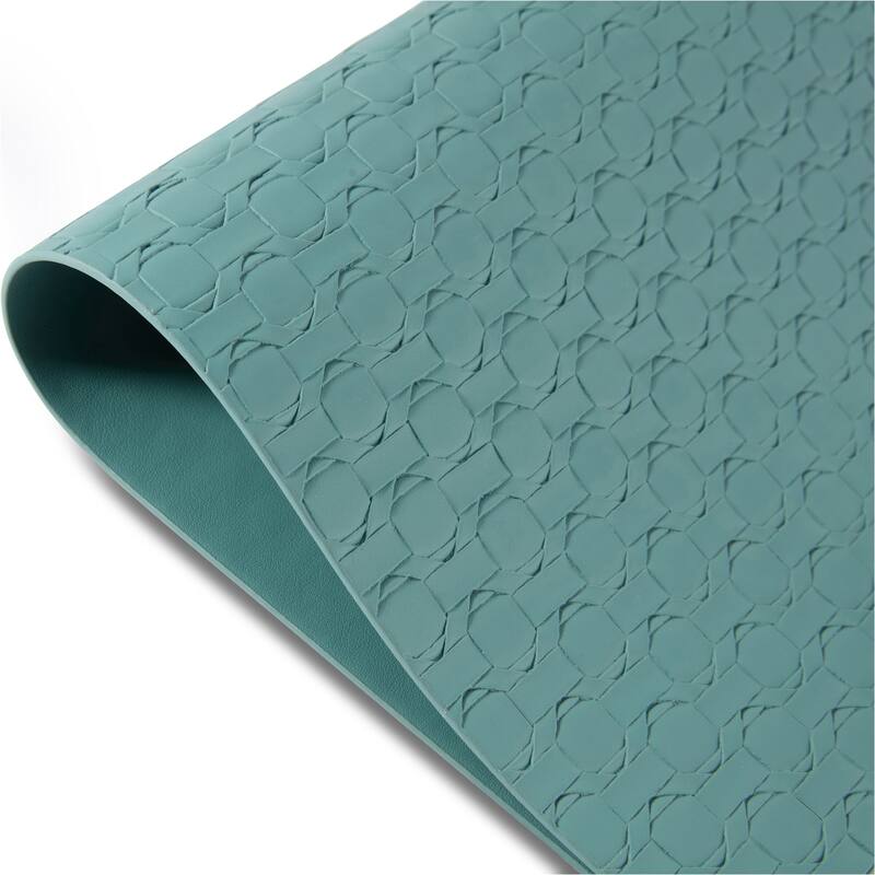 Dainty Home Stratham Premium Vegan Leather Reversible 2 Pattern Rectangular Placemat Set Of 4