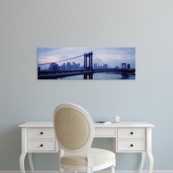 Easy Art Prints Panoramic Image 'Skyscrapers In A City, Manhattan Bridge, NYC, New York City, New York' Canvas Art