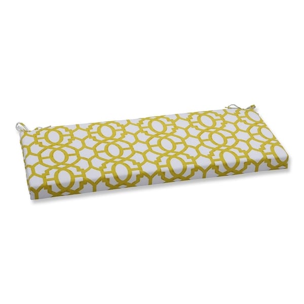 Shop 45 Geo Amazing Yellow Bench Cushion White Overstock 16608799