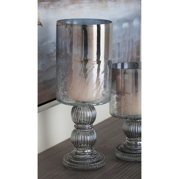 Large glass hurricane lamp on sale