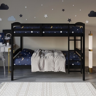 CraftPorch Contemporary Twin Over Twin Bunk Bed