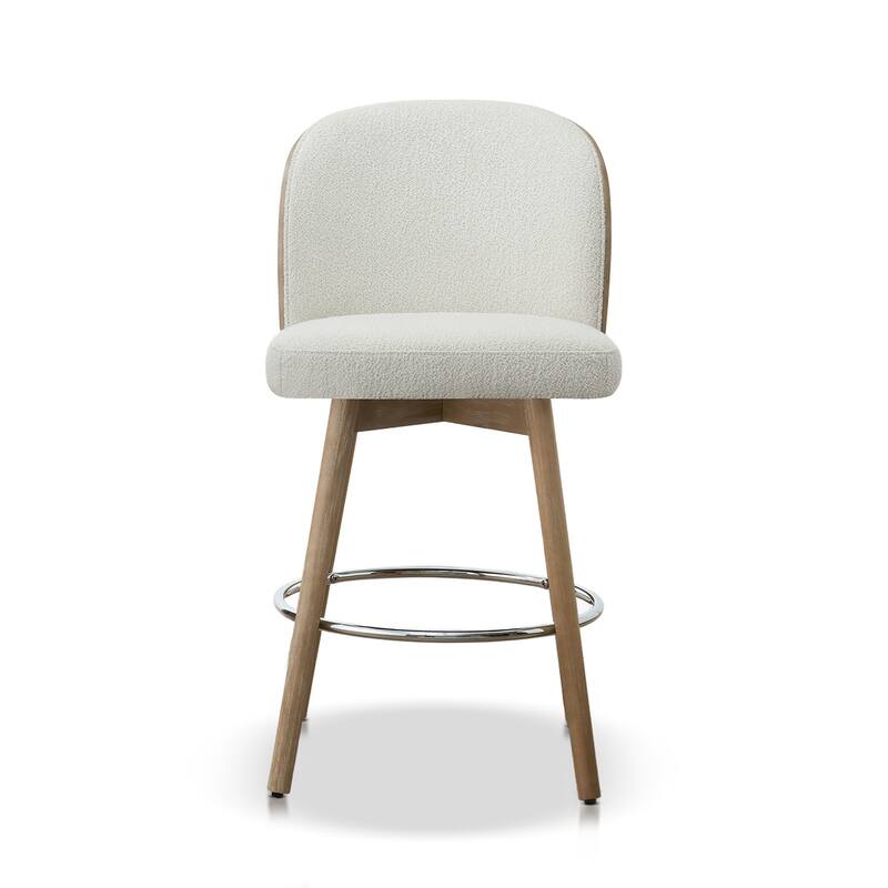 Upholstered Swivel Counter Stool Set