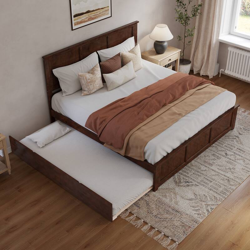 AFI Madison Platform Bed with Matching Footboard & Trundle