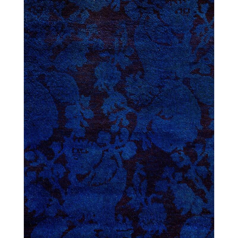 Overton Hand Knotted Wool Vintage Inspired Modern Contemporary Overdyed Purple Area Rug - 2' 8" x 18' 10"