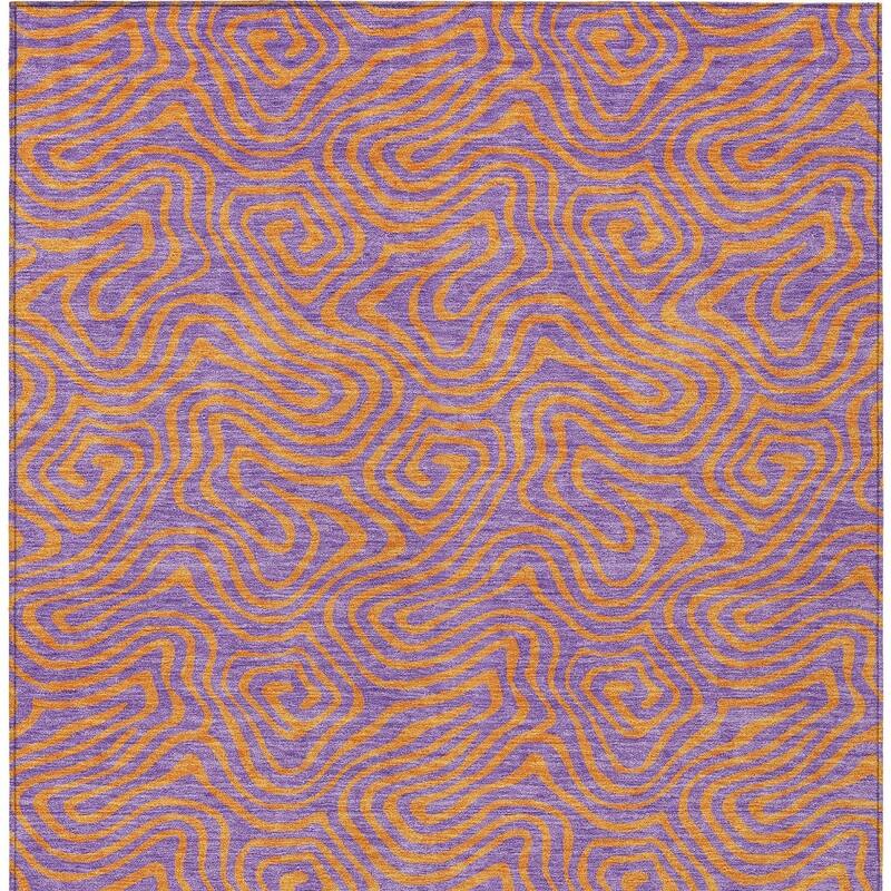 HomeRoots Abstract Transitional Rectangle Outdoor Rug