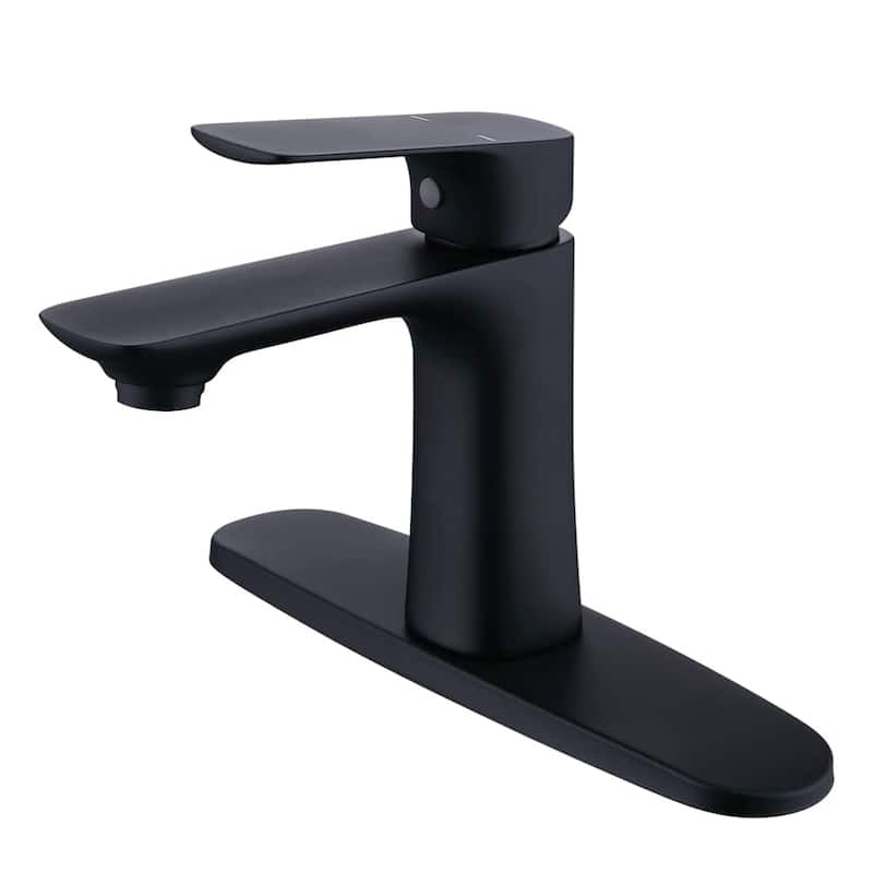 Single Handle Bathroom Sink Faucet With Deck Plate One Holes Bathroom Faucets Modern Vanity Basin Lavatory Mixter Taps