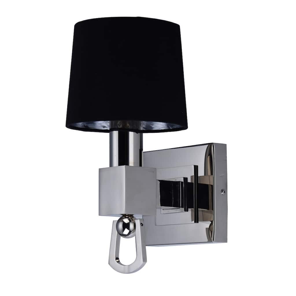 Studio M Jefferson Single Light 12" Tall Wall Sconce with Silk Shade