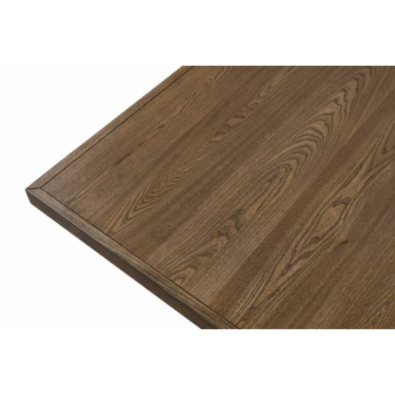 Zivy Dining Table, 78 Inch Modern Farmhouse Hourglass Oak Brown Wood