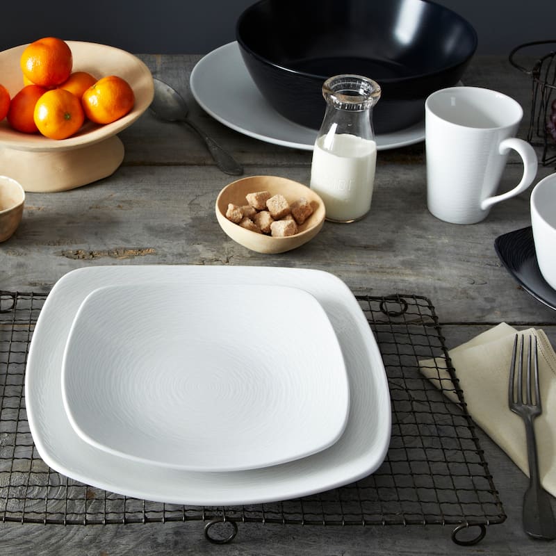 Noritake Colorscapes Swirl Set Of 4 Square Dinner Plates, 10-3/4"