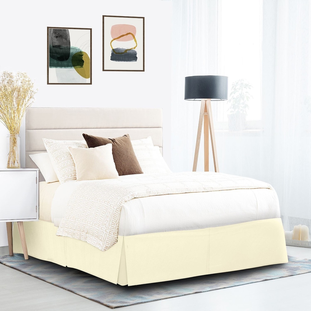 Yellow bed skirt king size discount