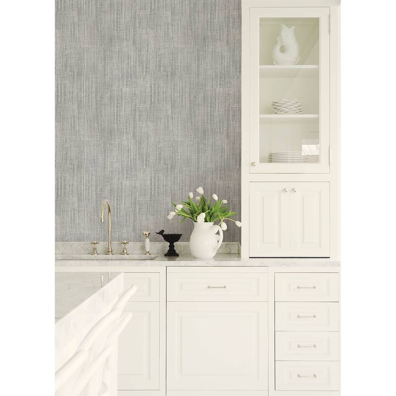 Advantage Rattan Silver Weave Wallpaper