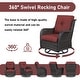 preview thumbnail 3 of 7, Pocassy 3-Piece Outdoor Swivel Bistro Set, Wicker Rocking Chairs