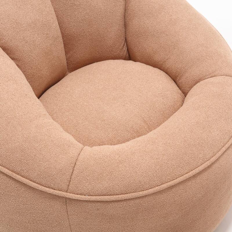 Compressed Foam Bean Bag Chair with Footrest - Plush Lounger for Modern Living Spaces