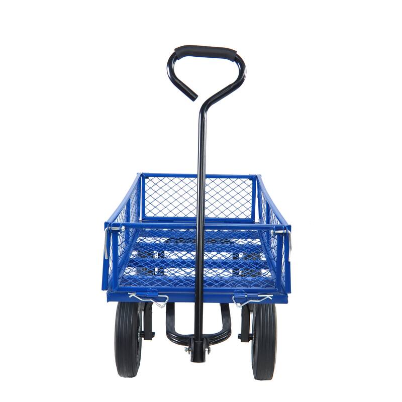 Anmytek Heavy Duty Steel Mesh Utility Wagon with Removable Sides 880 lbs Capacity Garden Cart