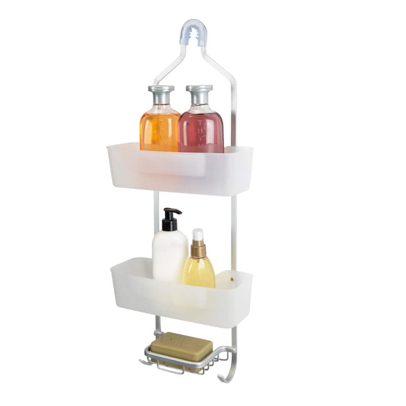 Bath Bliss Aluminum Shower Caddy in Grey