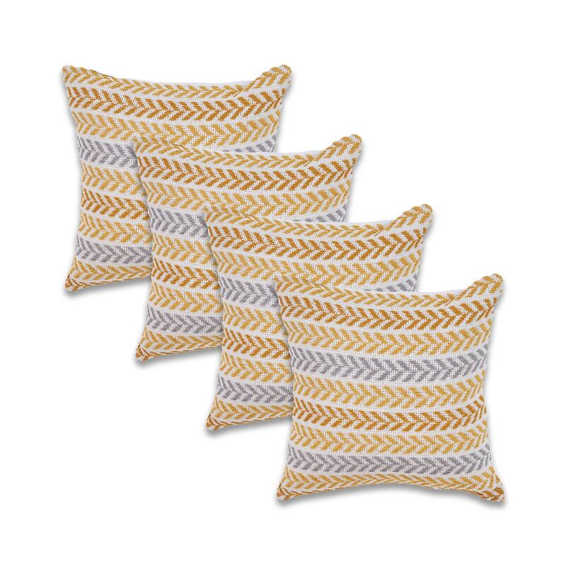 Aquila Farmhouse Striped Cotton Throw Pillow by Sevita