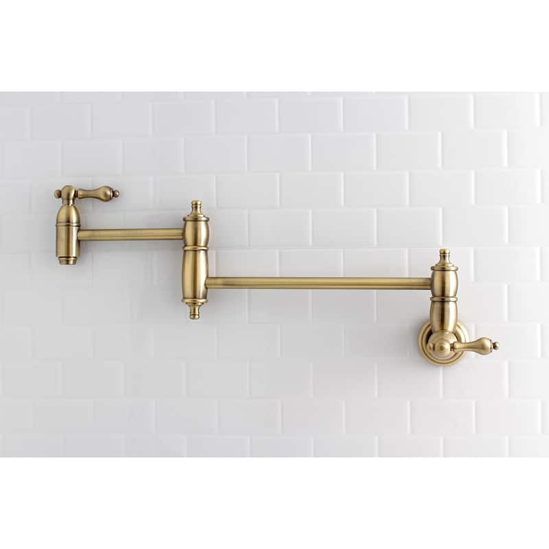 Restoration Wall Mount Pot Filler Kitchen Faucet