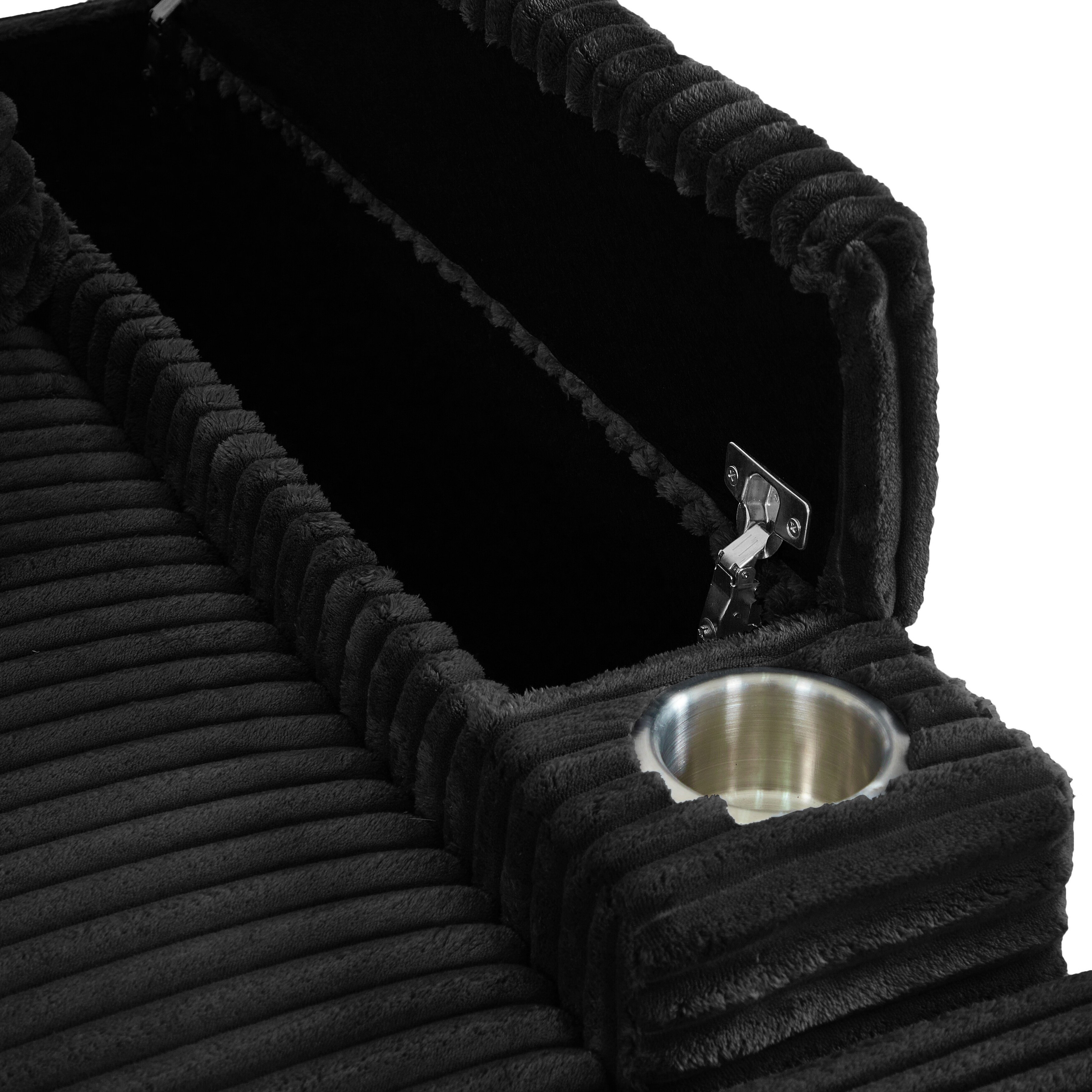 Modern Design Wood Frame Loveseat with Arms and Pillow, Stylish and Functional Storage Loveseat