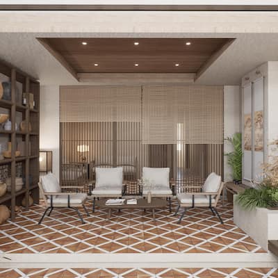 Merola Tile Sentier des Ocres Treillis Green 7-7/8" x 7-7/8" Porcelain Floor and Wall Tile