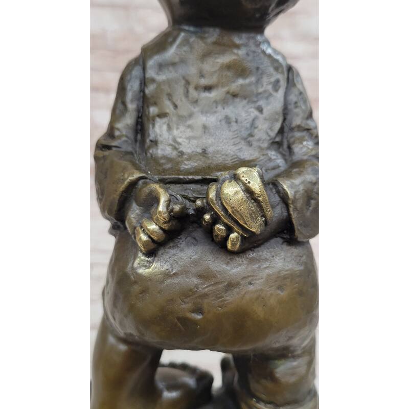 Hand Made Original Milo Chinese Boy Bronze Sculpture Lost Wax Art