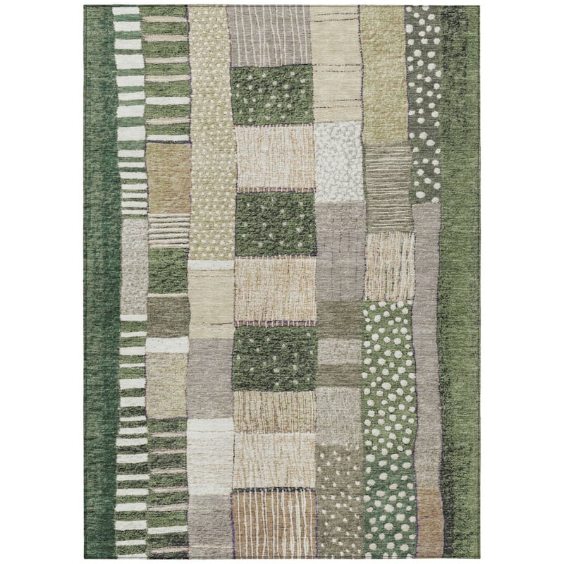HomeRoots Geometric Transitional Rectangle Outdoor Rug