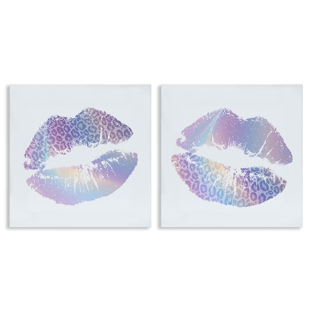 Stupell Glam Leopard Pattern Lipstick Canvas Wall Art Design By Kim Allen (Set of 2)