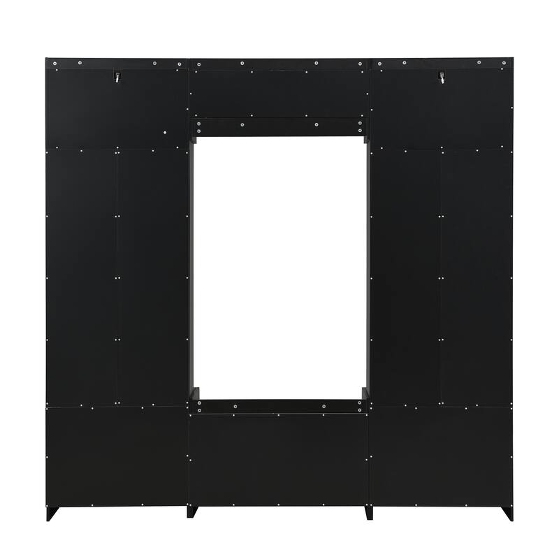 79.1 Inch Modern Hall Tree with Shoe Storage and 8 Cubbies