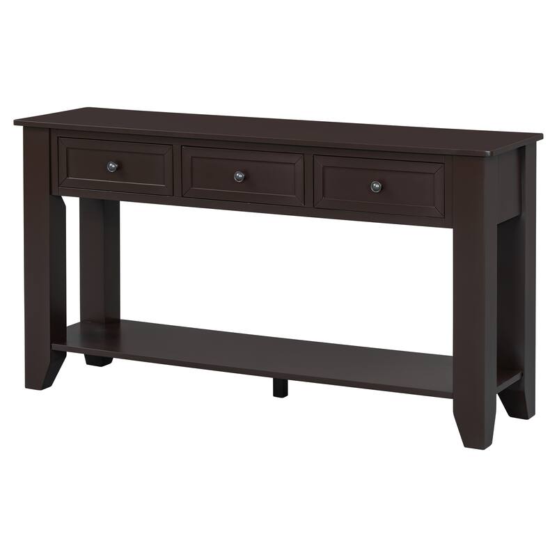 55.4" Modern Entryway Console Table with 3 Storage Drawers