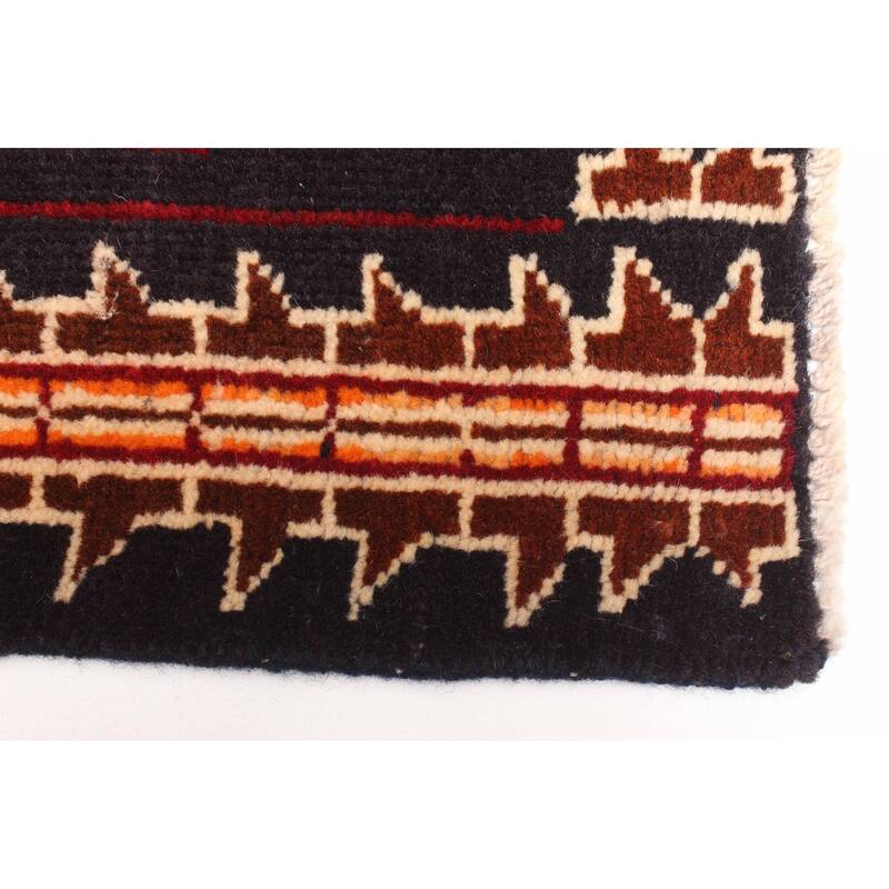 ECARPETGALLERY Hand-knotted Teimani Burgundy Wool Rug - 2'10 x 4'6