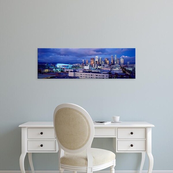 Easy Art Prints Panoramic Images's 'Skyscrapers in a city, Staples Center, City of Los Angeles, California' Canvas Art