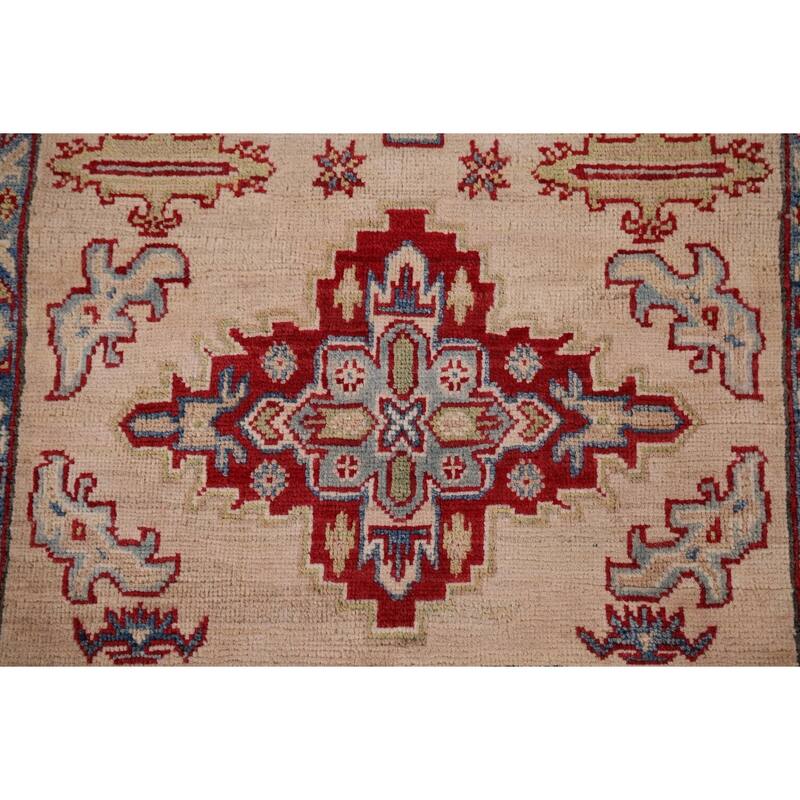 Kazak Accent Rug Hand-Knotted Wool Carpet - 3'5" x 5'4"