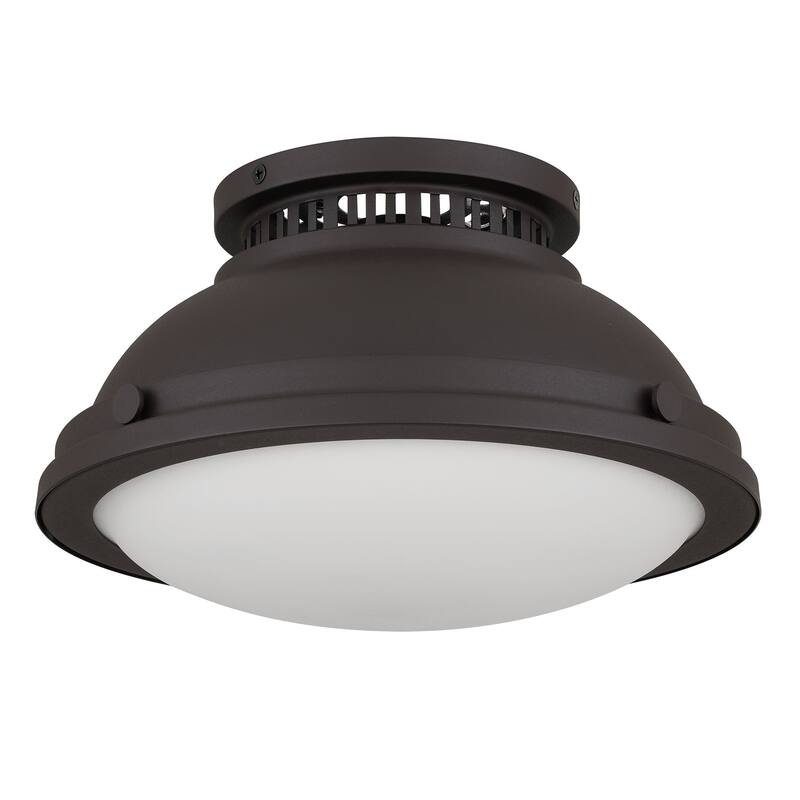 Halo 1-Light 11" Dark Bronze Flush Mount Ceiling Light