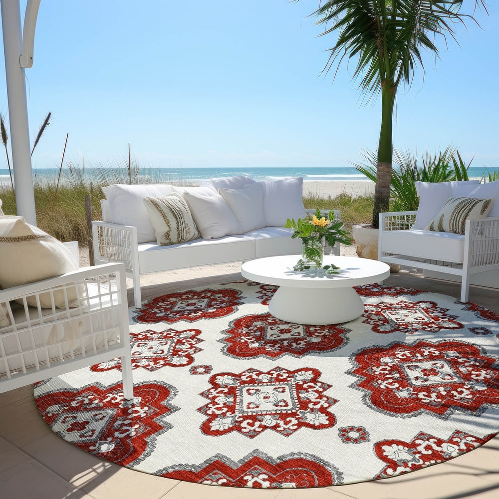 Machine Washable Indoor/ Outdoor Chantille Boho Moroccan Rug