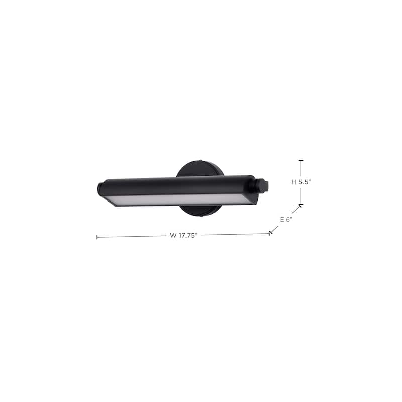 Auden 18 Inch LED Vanity 3 CCT Selectable Black Finish Acrylic Lens