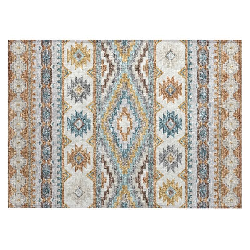 Machine Washable Indoor/ Outdoor Modern Ottawa Chantille Rug