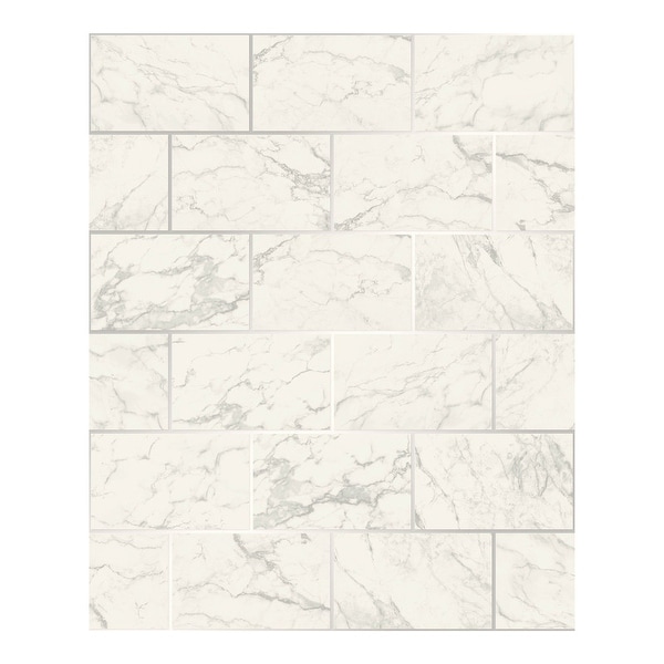 Mirren Off-White Marble Subway Tile Wallpaper - 20.5 x 396 x 0.025. Opens flyout.