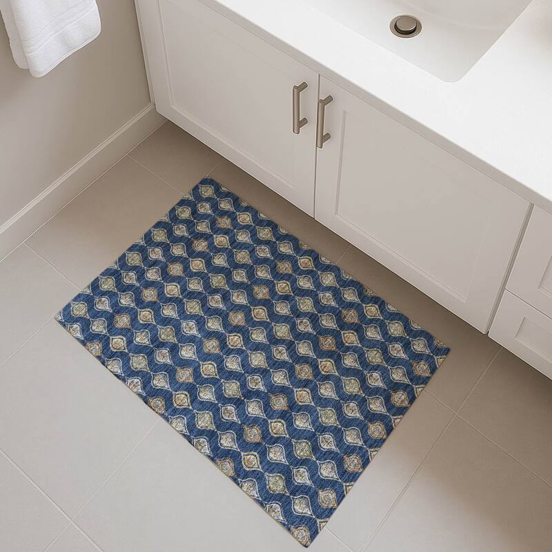 Machine Washable Indoor/ Outdoor Casual Greenwood Chantille Rug