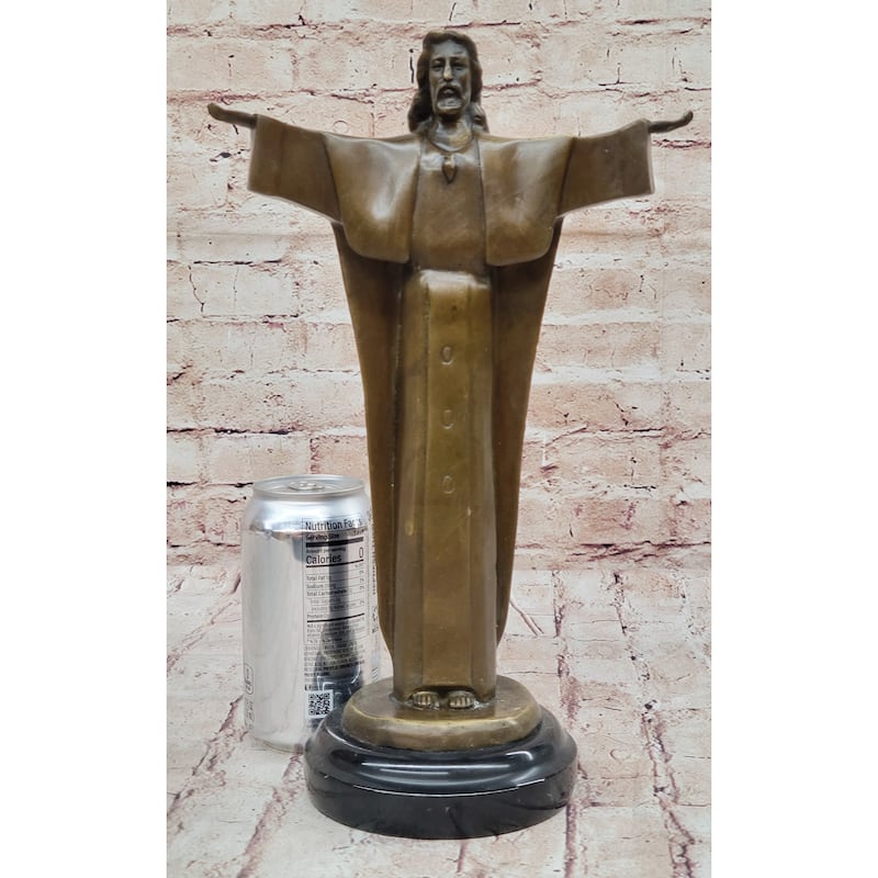 Jesus Christ The Redeemer Rio De Janeiro Brazil Statue Sculpture Figure Figurine 12 Inches X 8 Inches