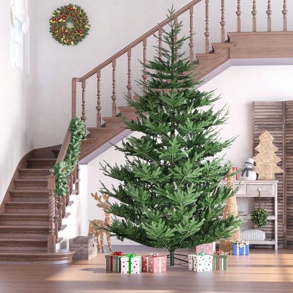 9ft Artificial Xmas Tree with 1939 Realistic Branches Easy Assembly Steel Stand Bed Bath Beyond 42182200