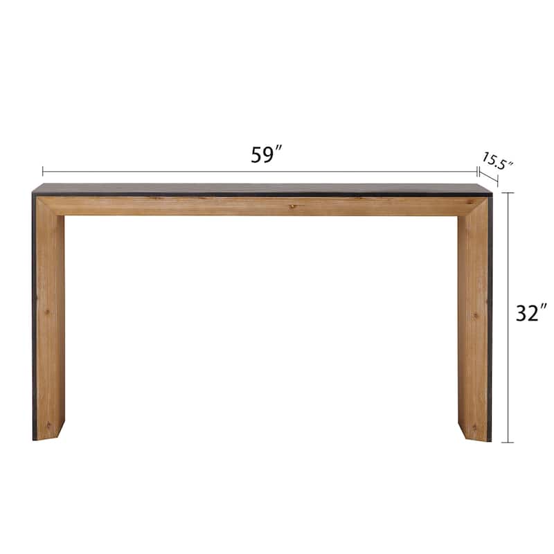 59" Rustic Modern Wood Console Table for Entryway Table